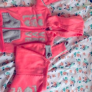 Sweat pants and jacket